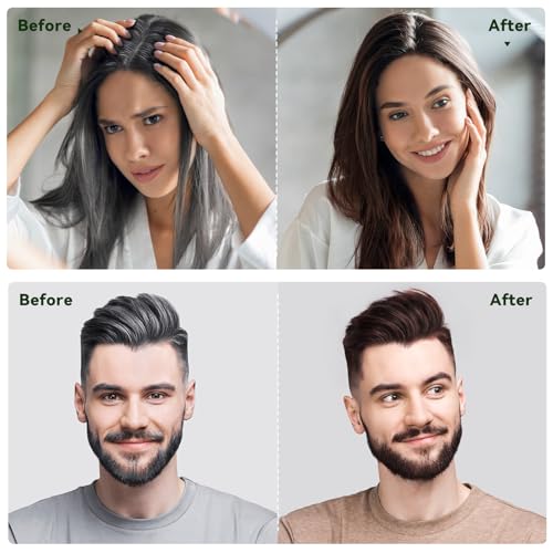 Dark Brown Hair Dye Shampoo - Natural Nutrition for Gray Hair Coverage, 3 in 1 Shampoo for women, Semi Permanent Hair Color for Instant, Lasts 30 Days/Natural herbal Ingredients, 150 ML/5.07 OZ