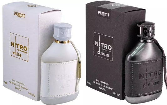 Nitro White and Platinum Eau de Parfum Set, 3.45 fl oz Each, 2-Piece Fragrance Set
