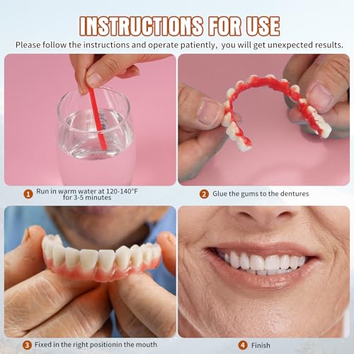 Diy denture kit convenient and easy Xuyuqual diy dentures kit at home complete make your own dentures kits for top and bottom of temporary repair missing teeth Z1