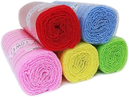 Korean Exfoliating Washcloth Shower Towel, Large Size, 5 Colors, Exfoliating Body Scrubber for Removing Dry Skin, Reusable (10, Mix)