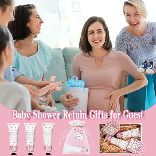 50 Pcs Pink Bow Gifts Hand Cream Bulk for Women,Girls Favors Gifts for Bachelorette Mini Travel Hand Lotion Bulk,Favors for Guest Wedding Bridal Engagement Baby Shower Party Stuffers