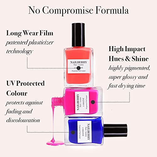 L'Oxygéné Oxygenated Nail Lacquer | Candy Floss | Light Pink Opaque Nail Polish | UV Protected Long-Wear Nail Polish | 12-Free | Vegan | Certified Halal | Cruelty & Gluten Free | 15 ml