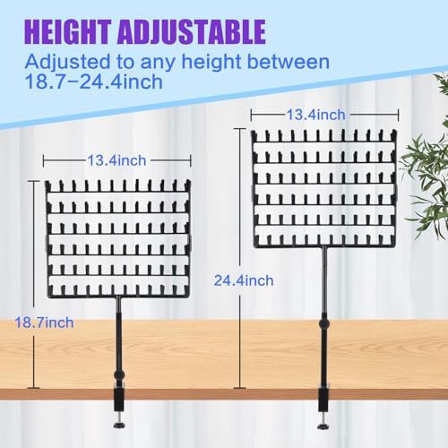 GADFISH Braiding Hair Rack Desktop, 144 Pegs Height Adjustable Braiding Rack for Hair, 360° Rotation Hair Extension Holder, Hair Rack for Hair Braider with Braiding Hair Supplies