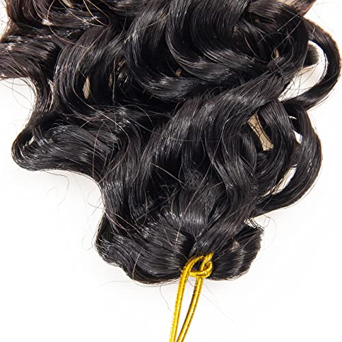 GoGo Curl Crochet Hair for Women Water Wave Curly Crochet Hair Wavy Human Hair Deep Wave Beach Curl Crochet Synthetic Hair Extensions (12 inch(Pack of 6), 1B/30/27)