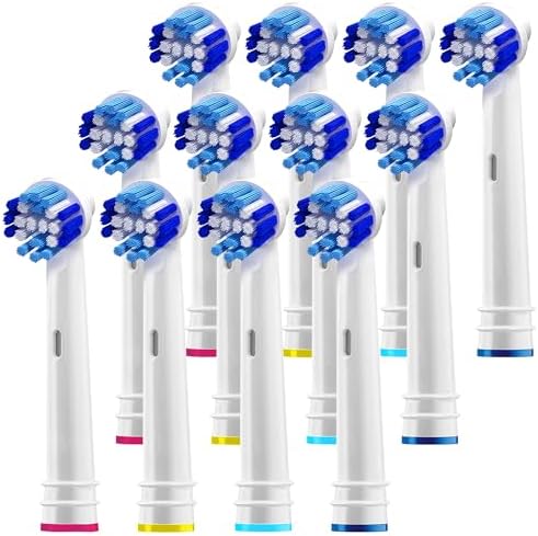 Replacement Toothbrush Heads Compatible with Oral B Braun- Pack of 12 Professional Electric Toothbrush Heads- Precision Refills for Oral-b 7000, Clean, OralB Pro 1000, 9600, 500, 3000, 8000, Plus!