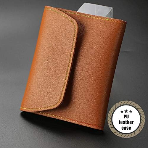 Gifts for Men/Women, Stainless Steel Manicure Set with PU Leather case, Personal Care Tool (Brown)