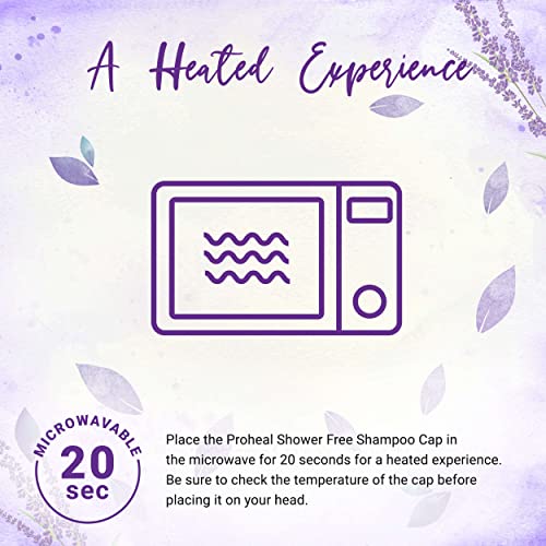 Shower Free Shampoo Cap - 8 Shampoo Caps for Bedridden Patients, Elderly, Travelling, Camping - Disposable - Lavender Scented - Latex and Alcohol Free - Hypoallergenic - Natural Ingredients