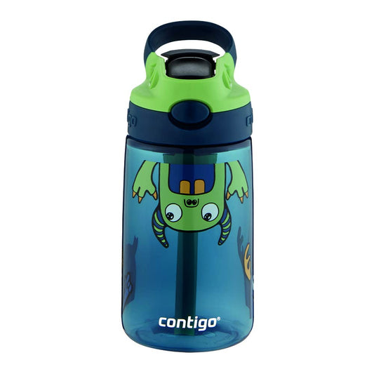 Contigo Kids Straw Water Bottle with AUTOSPOUT Lid, 14oz, Monsters