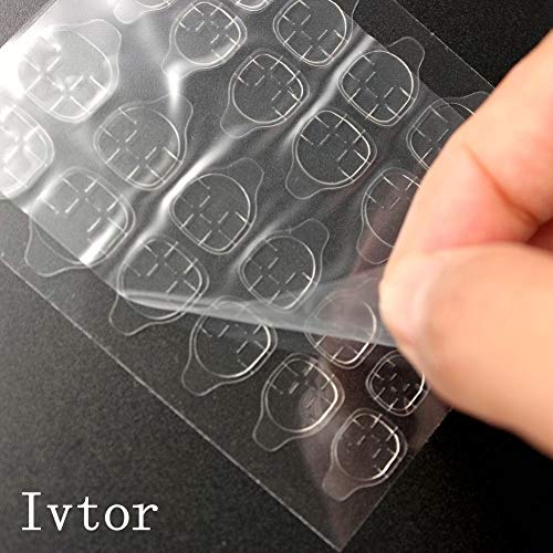 Nail Adhesive Tabs, 20 Sheets (480pcs), Transparent, Waterproof, Variety Pack, Press-On Nail Adhesive Tabs