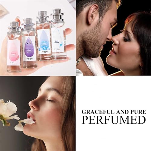 Elyven Baby Powder Perfume, Elyven Perfumes Powder, Fresh and Light Fragrance, For Women, 35ml (Rice Milk+Bedtime+Floral Blossom+Powder Classic)