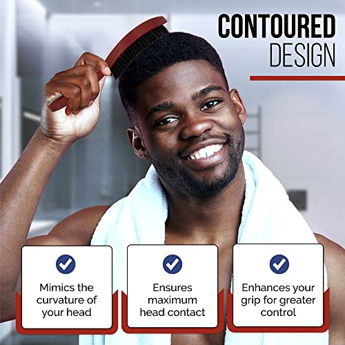 Men's 360 Wave Brush Set - Three Handle Brushes for 360 Waves (Soft, Medium & Hard) - Grooming Gift Set