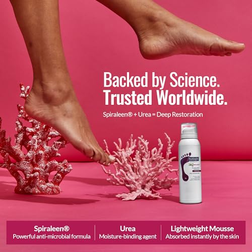 Footlogix Rough Skin Formula with Spiraleen - Mousse for Dry Cracked Heels and Feet, Foot Care for Men and Women, Dry Cracked Feet Treatment, 4.23oz