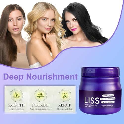 Sin Formol, Keratina Sin Formol Para Alisar El Pelo, Alisado Lum-inoliss Para Cabello Sin Formol, Hair Straightening Cream, Restores Hair Natural Silkiness, Frizz-Free for All Hair Types (1, 1PC)