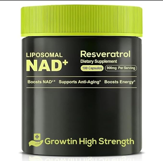 Nutrendia NAD Supplement – Liposomal Nicotinamide Riboside 900mg, Quercetin, Resveratrol, High Purity NMN, NAD+ Support for Energy, Focus & Wellness – 80 Capsules for Men & Women