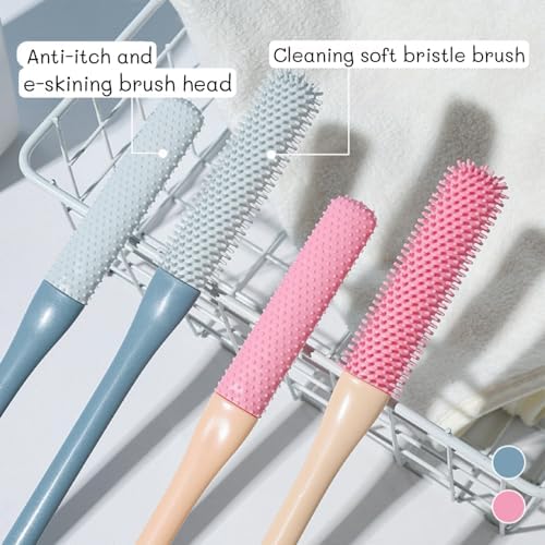 4 Pieces Toe Cleaning Brush, Toe Gap Cleaning Brush Long Handle,Foot Toe Scrubber for Shower,No Bending, Ideal for Seniors, Expecting Mothers and Men & Women