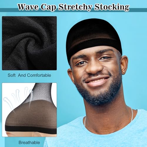 Ramede Stocking Wave Cap for Men Adult Stretchy Nylon Skull Wave Lightweight Beanie Caps Waves for Man Women(20 Pcs)