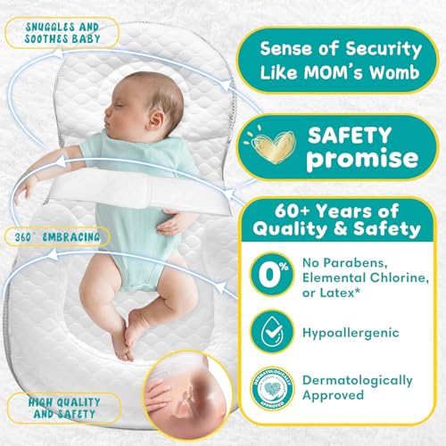 Baby Lounger Baby Nest Newborn Snuggle Nest Sleeping Bed Cover for Co Sleeping Bed Adjustable Infant Floor Loungers for Travel