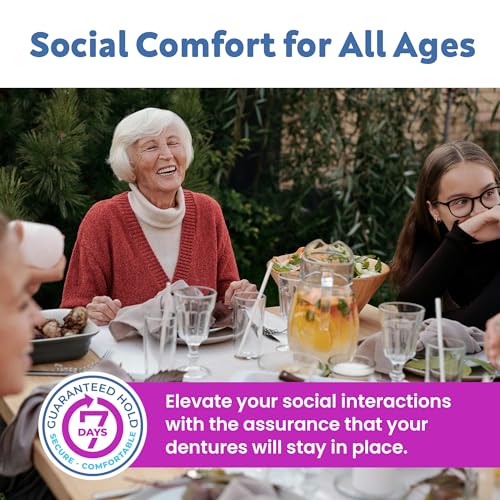 Denttach Seven Denture Adhesive, Thermoplastic Denture Adhesive, Cushion, Reliner for Upper and Lower Dentures, Comfortable, Secure Denture Grip for Up to 7 Days, Non Glue, Zinc Free