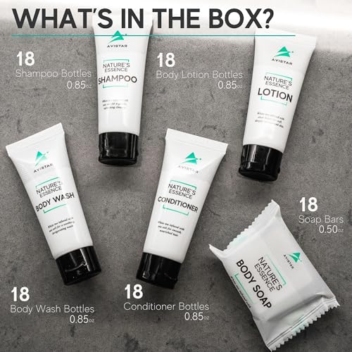 90 Piece Hotel Soap & Bulk Toiletries - Airbnb Essentials for Hosts & Guests - Hotel Shampoo & Conditioner Supplies for Guests, Hotel Toiletries Bulk Set, Mini Bulk Travel Size Toiletries, Air BnB