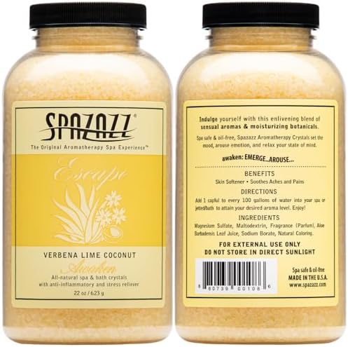 Spazazz 7377C Spa and Bath Crystals, Lime Coconut, 22 Ounce