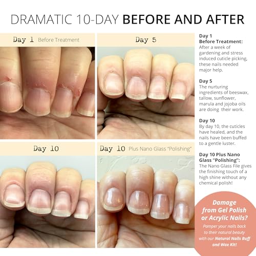 Just Like Jane™ Natural Nails Buff & Wax Kit - New Nano Glass File for Higher Shine!