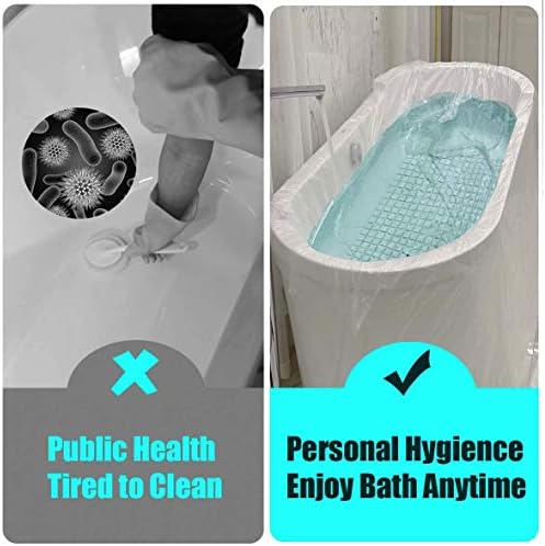 Disposable Bathtub Cover 24 Pcs, Large Plastic Bathtub Liner Bag for Travel and Household, Bath Film Bag for Bath Tub (102x47 inch)
