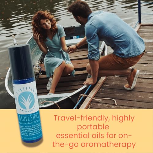 A LOVE STORY Essential Oil Roll On (12ml) | Couples, Massage, Self-Love Essential Oil Blend | All-Natural Aromatherapy for Romance and Passion