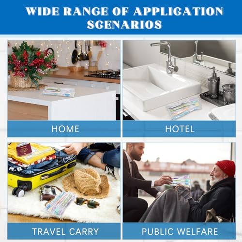 Maxcheck 60 Packs Colorful Prepasted Disposable Toothbrushes Bulk Individually Wrapped Toothbrushes with Toothpaste Travel Toothpaste Bulk for Travel Hotel Donation Homeless