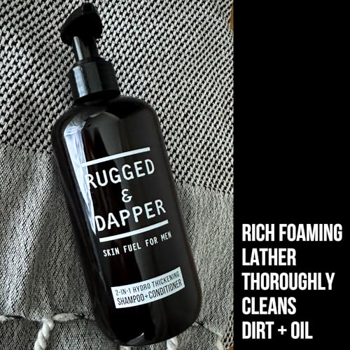 RUGGED & DAPPER 2-in-1 Mens Shampoo and Conditioner - Biotin Hair Thickening Shampoo for Men - SLS-free and Paraben-Free