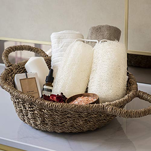 FAAY 4 Pcs Premium Natural Exfoliating Loofah Sponge: 6" Eco-friendly Unbleached Luffa Body Scrubber Rejuvenating Your Skin for Men and Women. Paraben Free Bath Sponge, Shower Loofah