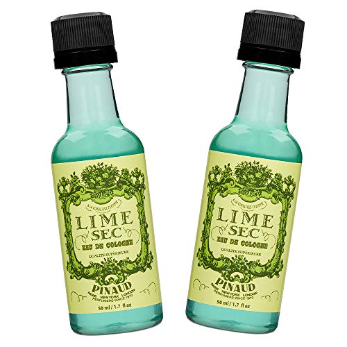Clubman Pinaud Lime Sec Eau De Cologne – Fresh Citrus Scent, Invigorating After Shave Cologne for Men, 1.7 oz, 2 Pack