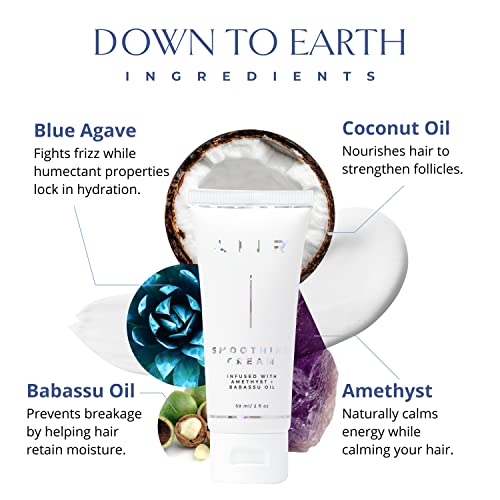 AIIR Smoothing Cream - Travel Silky & Shiny Hair Cream, Frizz Control, Heat Protectant, Blow Dry/Out Cream, 2 oz