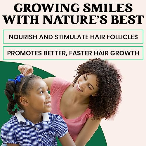 J'Organic Solutions Natural Kid's Hair Growth Stimulator (Hair Grease) with Lanolin, Sweet Almond Oil, and Castor Oil for Soft, Shiny Hair