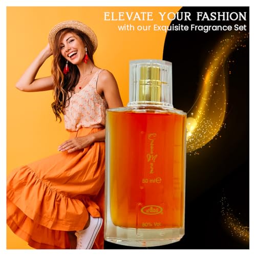 Perfumes for Women Sets - Al Rehab Choco Musk Perfume 50ml Spray with 3 Scented Cards