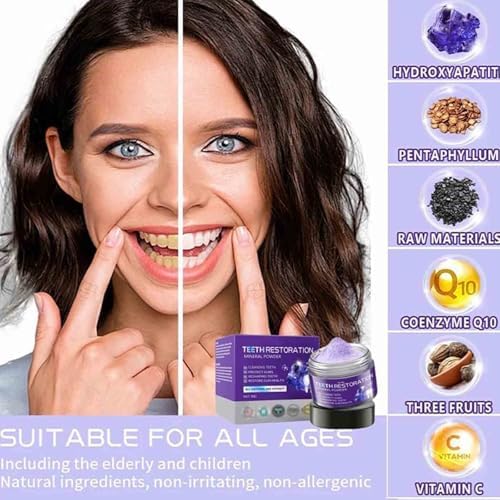Odalit Teethrestoration Mineral Powder, Teeth Whitening & Strengthening, Breath Fresh Protect Teeth and Gums and Solve Oral Problems (1)