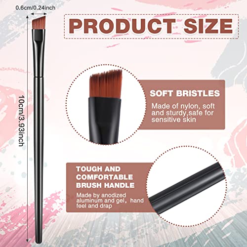 meekoo 150 Pcs Eyebrow Tint Disposable Angled Eyebrow Brushes Eyeliner Makeup Soft Cosmetic Blending Slanted Disposable Concealer Eyeshadow Brushes for Women Girl, Black