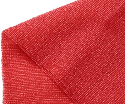 Extra Rough, Exfoliating Washcloth [Made in Japan] Exfoliating Towel Special Texture Makes Fluffy Foam Lather, Back Scrubber, Dead Skin Cell Remover [Loofah for Women and Men] (Red)