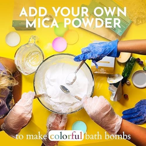 DIY Gift Kits Bath Bomb Making Kit for Kids, Make 12 All Natural Bath Bombs at Home, Made in The USA, 100% Pure, 7 Essential Oils, Epsom Salts, Cupcake Mold Liners, Recipes, Gift Box Included