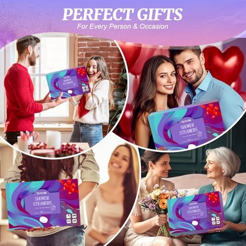 Shower Steamers Aromatherapy - 18 Pack Shower Bombs Natural Organic Essential Oils, Birthday Gifts for Women, Self Care Relaxation Gifts for Mom Wife Her Grandma Sister