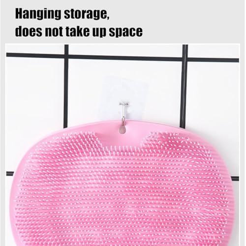 Silicone Shower Foot Scrubber Mat, 2025 New Silicone Foot Scrubber for Shower, Back Massage Pad with Suction Cups Non-Slip Exfoliating (Green,2)