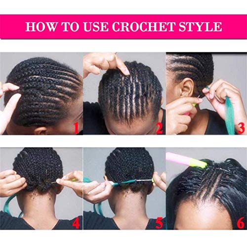 Liang Dian Pre-Stretched Braiding Hair 22 inch 6 packs Hot Water Setting Synthetic Hair Crochet Braiding Hair Extension(mixed black/dark blue/light blue)