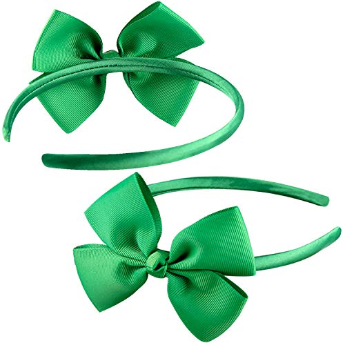 SIQUK 28 Pieces Bow Headbands Grosgrain Ribbon Headband with Bow Hair Bows Hair Bands for Girls, 28 Colors