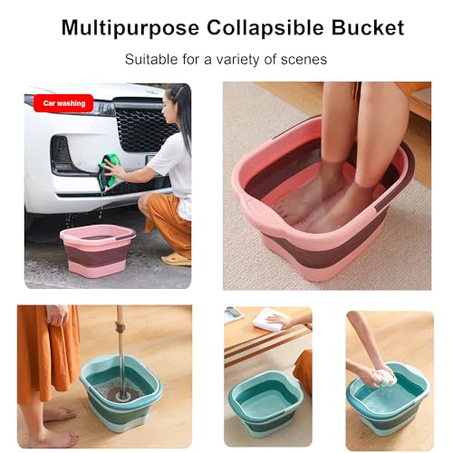 Foot Bath 15L(4 GL) Collapsible Foot Soak Tub with Handle, Foot Spa Bath Massager Foot Soaking for Dry Cracked Feet, Plastic Foot Bucket