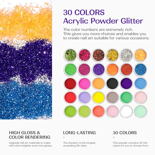 Acrylic Nail Kit for Beginners with Everything: Professional Nail Kit with Drill and Acrylic Powder Liquid Set Decoration Supplies Manicure DIY Salon Women Christmas Gift