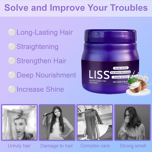 Sin Formol, Keratina Sin Formol Para Alisar El Pelo, Alisado Lum-inoliss Para Cabello Sin Formol, Hair Straightening Cream, Restores Hair Natural Silkiness, Frizz-Free for All Hair Types (1, 1PC)