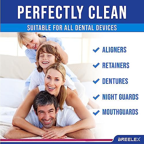 Denture Cleaning Tablets - 120 Retainer Cleaner Tablets for Aligner, Mouth & Night Guard - FSA HSA Approved Products - Dental Cleanser for Nightguard - Fresh in 3 Minute - Denture Cleaner