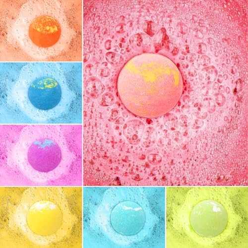 Bath Bombs for Kids With Surprise Jungle Toys Inside, 12-Pack Organic Bubble Bath With Magic Bathbombs, Birthday Gifts for Boys