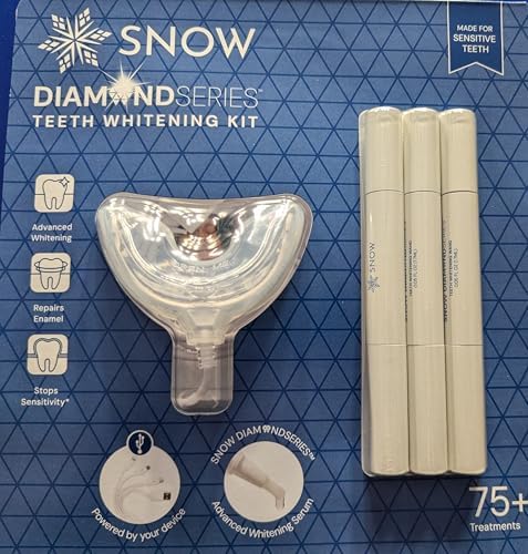 Snow Diamond Series Teeth Whitening Kit, 75+ Treatments, for Sensitive Teeth, Advanced Whitening Serum