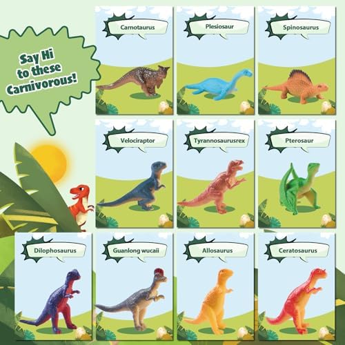 Dinosaur Bath Bombs for Kids with Surprise Inside, 20 Pack Natural Dino Egg Bath Bombs with Exclusive Carnivorous & Herbivorous Dinosaur Toys, Birthday Party Favors for Boys, Girls