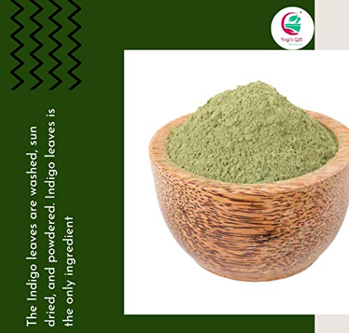 500 GRAMS | 100% Pure INDIGO POWDER for Hair (1.2LB /17.6 oz) | Ideal for Black and Dark Hair | Indigofera Tinctoria | Black Henna | Natural Hair color | Yogi's Gift